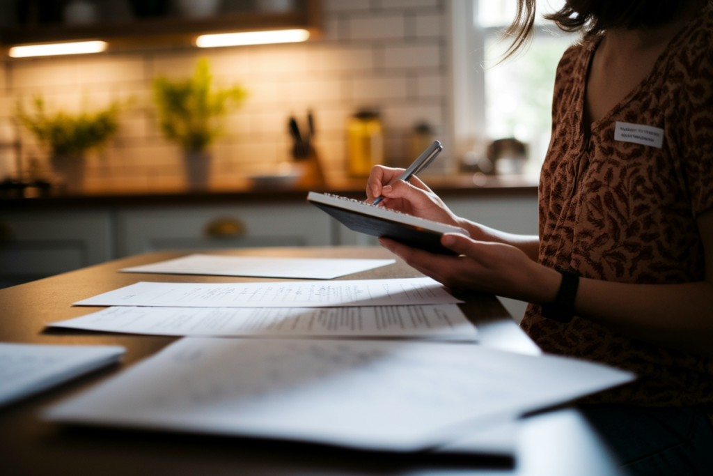 assistant-carnet-table-papiers-cuisine