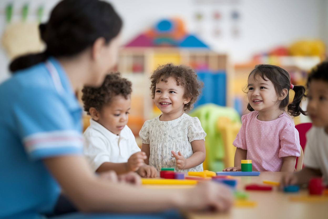 enfants-creche-jouets-assistante