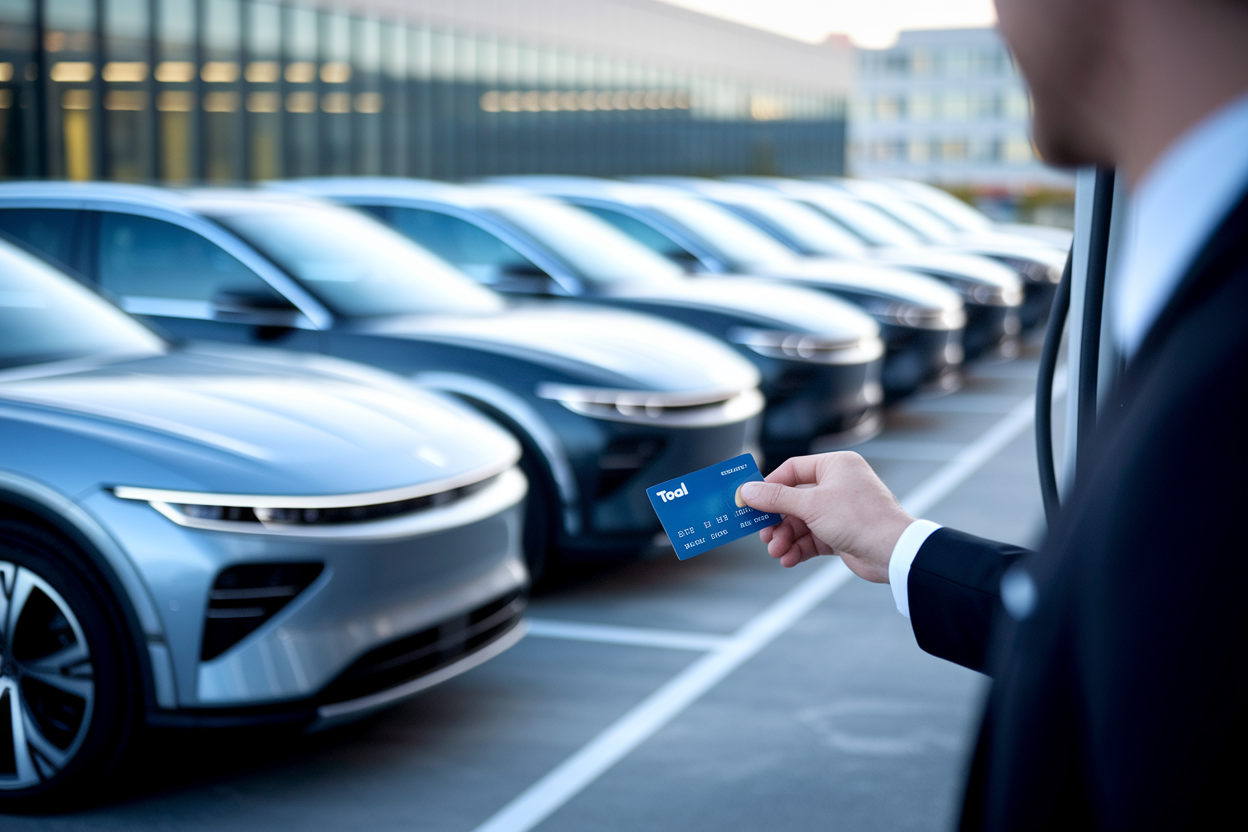 parking-voitures-homme-affaires-visage-flou-carte-carburant