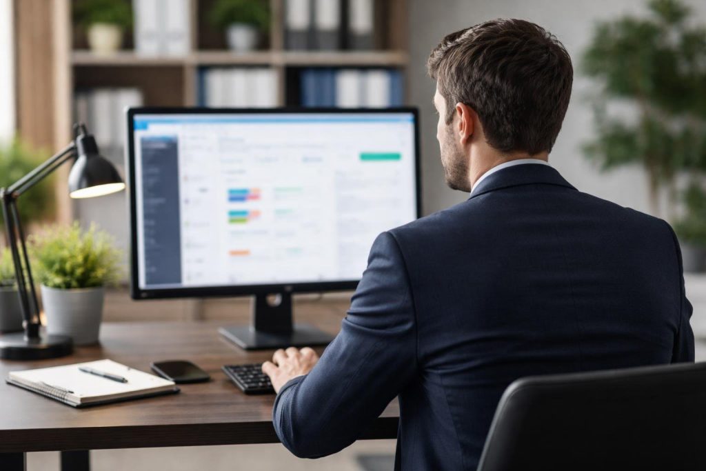 bureau-moderne-professionnel-ecran-ordinateur